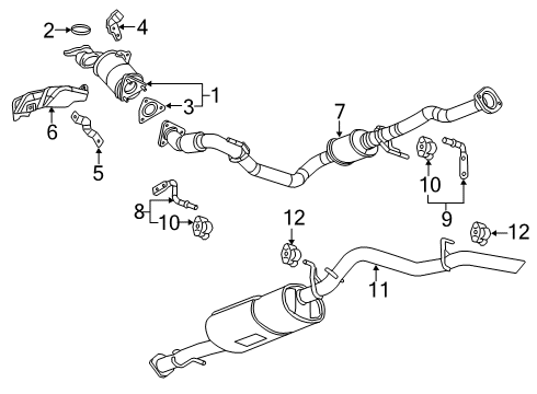2015 GMC Canyon Exhaust Components Diagram