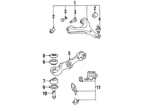 1995 Pontiac Bonneville Lower Control Arm Bolt Diagram for 14074299