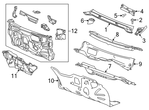 2017 Buick Cascada Cowl Diagram