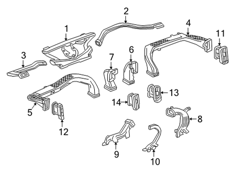 2020 GMC Sierra 2500 HD Ducts Diagram