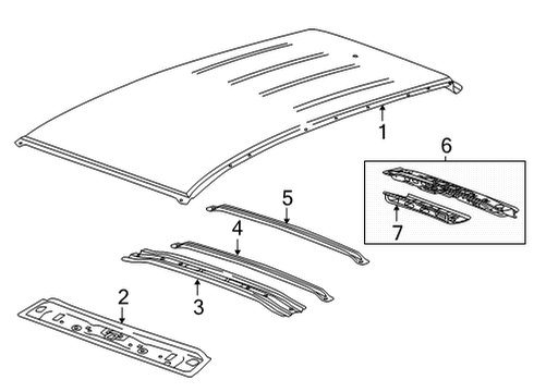 2022 Buick Envision Roof & Components Diagram