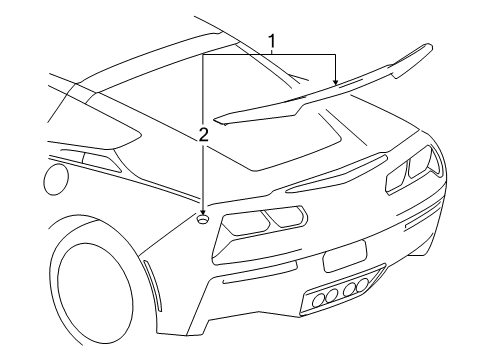 2015 Chevy Corvette Rear Bumper - Spoiler Diagram