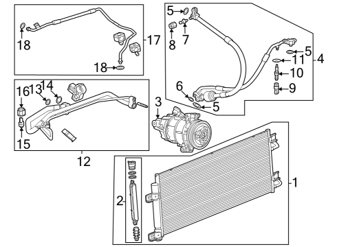 2023 GMC Canyon Compressor Diagram for 84948498
