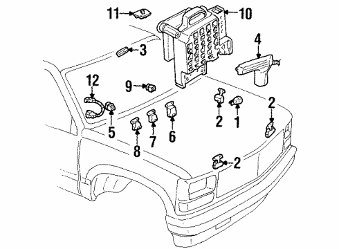 1990 Chevy C3500 Blower Motor & Fan Diagram