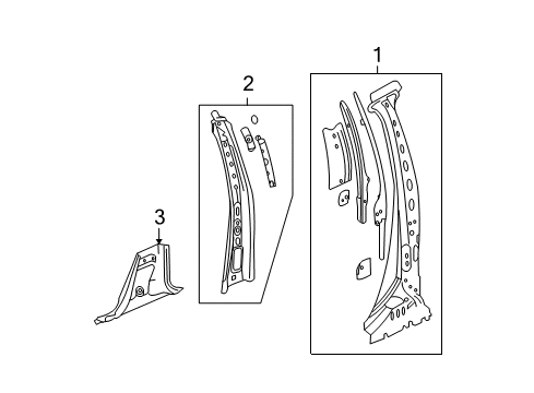 2008 GMC Acadia Center Pillar Diagram