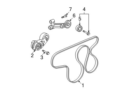2007 Chevy Colorado Belts & Pulleys Diagram