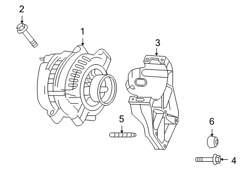 2006 Chevy Impala Mount Bracket Diagram for 12569738