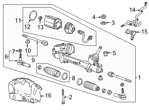 2018 Chevy Impala Heat Shield Diagram for 13367673
