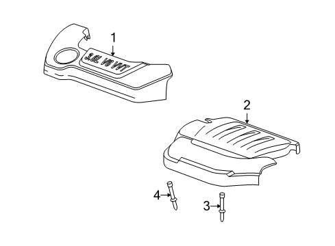 2009 Saturn Aura Engine Appearance Cover Diagram
