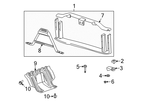 2012 GMC Yukon Radiator Support Diagram
