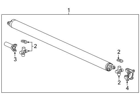 2021 GMC Sierra 1500 Drive Shaft - Rear Diagram