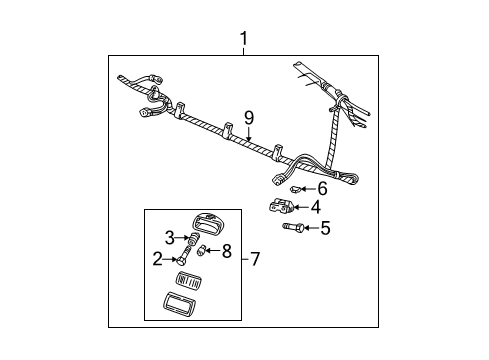 1994 Chevy Astro Fog Lamp Assembly, Front Diagram for 16521217