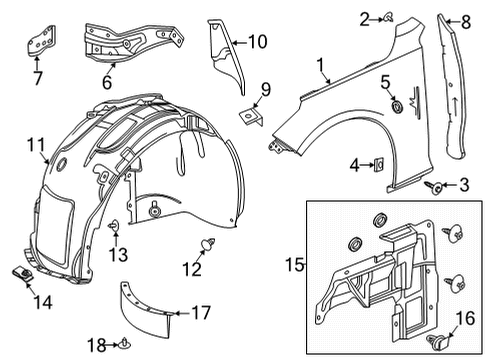 2020 Cadillac CT5 Fender & Components Diagram