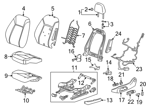 2018 Buick Regal TourX Power Seats Diagram 4 - Thumbnail