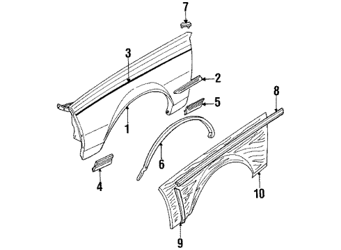 1986 Chevy Caprice Nameplate Diagram for 10051229
