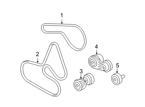 2009 Cadillac STS Belts & Pulleys, Cooling Diagram 3 - Thumbnail