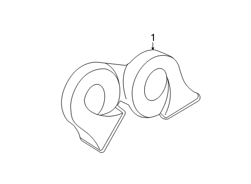 2008 Cadillac SRX Horn Diagram for 25856297