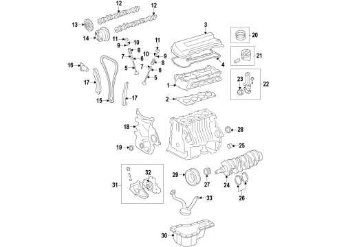 2010 Pontiac Vibe Side Mount Diagram for 88975619