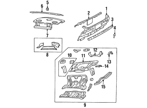 1991 Buick Park Avenue Rear Body Panel Diagram for 25650782