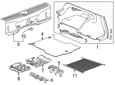 2018 Buick Regal Sportback Interior Trim - Rear Body Diagram