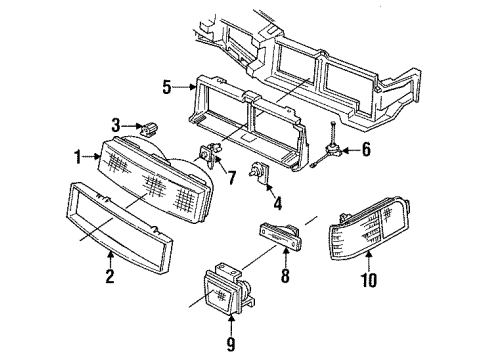 1993 Oldsmobile Cutlass Supreme Bulbs Diagram