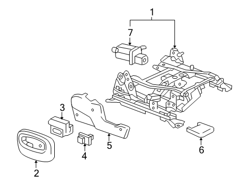 Cover, Seat Adjuster/Recliner, Front Diagram for 19121434