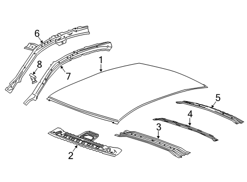 2014 Chevy Malibu Roof & Components Diagram 2 - Thumbnail