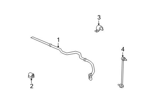 2006 Saturn Ion Stabilizer Bar & Components - Front Diagram