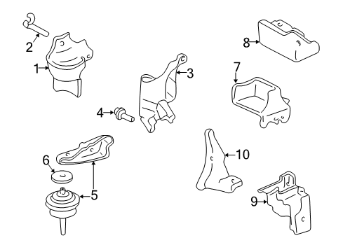 2003 Buick Park Avenue Engine & Trans Mounting Diagram