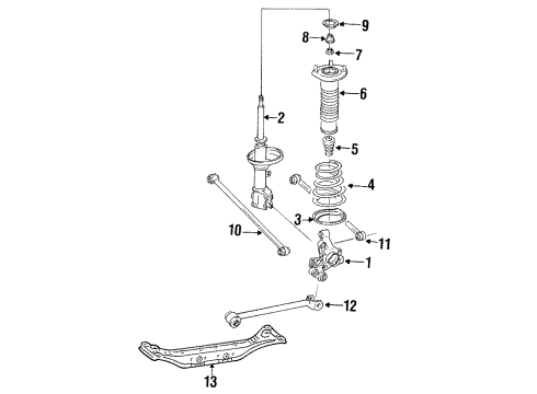 1999 Chevy Prizm Top Nut Diagram for 94842535