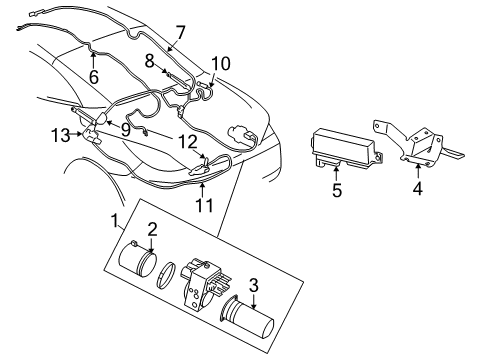 2007 Pontiac G6 Motor Diagram for 15815547