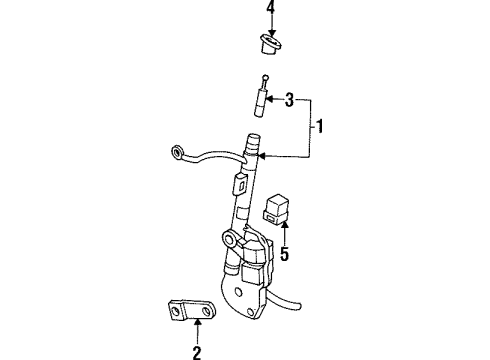 1997 Oldsmobile Aurora Antenna Cable Diagram for 12124310