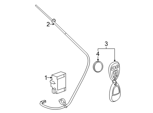 2012 Chevy Captiva Sport Keyless Entry Components Diagram
