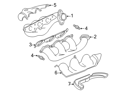 2001 Chevy Monte Carlo Manifold Stud Diagram for 24502332
