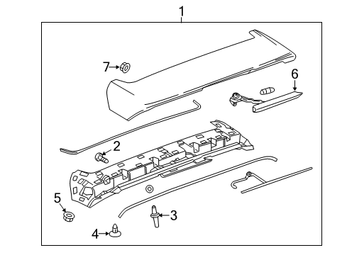 2019 Chevy Bolt EV Rear Spoiler Diagram