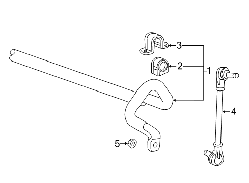 2019 Chevy Bolt EV Stabilizer Bar & Components - Front Diagram
