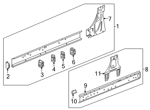 2021 GMC Sierra 1500 Rocker Panel Diagram