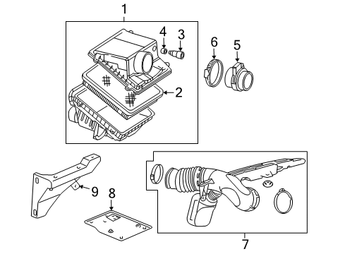 2012 GMC Sierra 2500 HD Air Intake Diagram