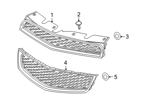 2015 Chevy Equinox Grille & Components Diagram