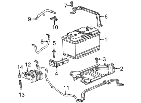 2023 GMC Hummer EV Pickup Battery Cable Nut Diagram for 11547139
