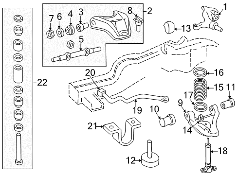 1994 GMC Sonoma Spring Insulator, Front Diagram for 15522279