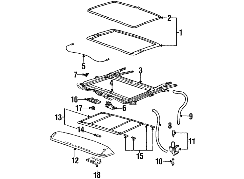 1999 Saturn SL Sunroof Diagram