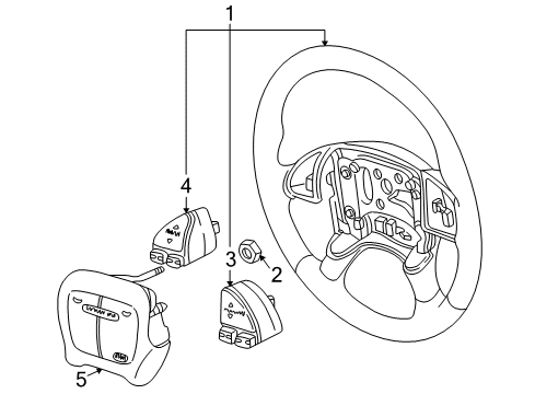 2004 Pontiac Montana Control Switch, Driver Side Diagram for 25749337