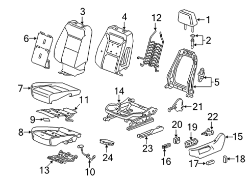 2020 GMC Sierra 2500 HD Lumbar Control Seats Diagram 2 - Thumbnail