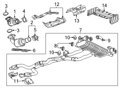 2019 Chevy Camaro Muffler & Pipe Diagram for 19420243
