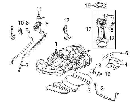 2001 Saturn LW300 Fuel Supply Diagram