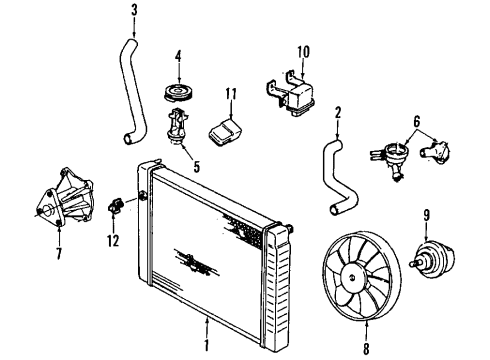 1988 Cadillac Cimarron Blower Motor & Fan Diagram