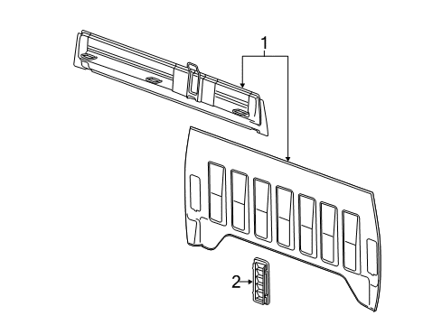 2014 GMC Sierra 3500 HD Back Panel Diagram