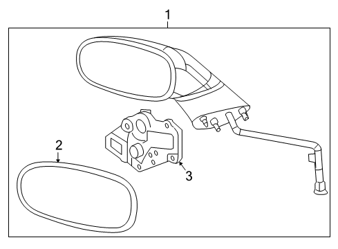 2005 Chevy SSR Outside Mirrors Diagram