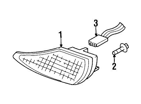 1998 Pontiac Firebird Park & Signal Lamps Diagram